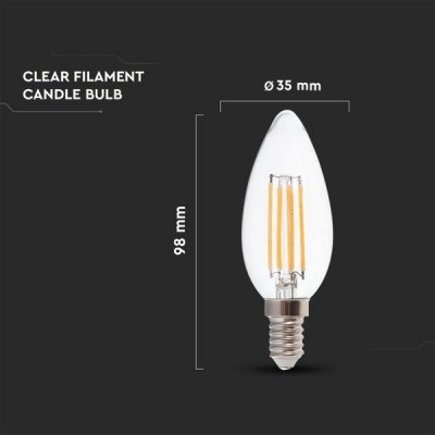 8x 40W Trasparente Candela Regolabile Filamento Lampadina B15 Sbc S 8x 40W Trasparente Candela Regolabile Filamento Lampadina B15 Sbc S