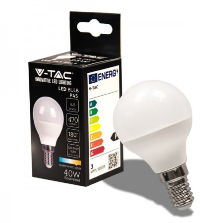 V-Tac VT-1880 Lampadina LED E14 Mini-Bulbo 4.5W - SKU 2142501 | 2142511 | 2142521