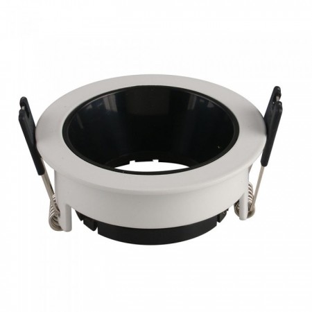 V-Tac VT-872 Portafaretto da Incasso TONDO Orientabile con Interno Nero - SKU 3153