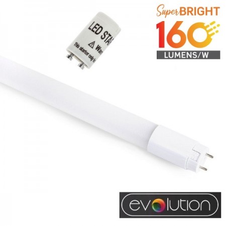 V-Tac Evolution VT-1607 Tubo LED T8 G13 Nano Plastic 7W 60cm High Lumen - SKU 6474 | 6475 | 6476