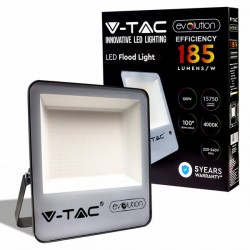 V-Tac Evolution VT-100185 Faro LED da Esterno Nero 100W 157 Lm/W - SKU 20453 | 20454