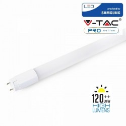 V-Tac PRO VT-122 Tubo LED T8 G13 Nano Plastic 18W 120cm High Lumen CHIP SAMSUNG - SKU 688 | 672 | 673