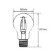 Dimensioni V-Tac VT-1885 Lampadina LED Filamento Classic Bulbo E27 4W