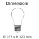 Dimensioni  V-Tac VT-1938 Lampadina LED Filamento Frost Classic Bulbo E27 8W