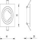 Dimensioni VT-782 Portafaretto da Incasso Orientabile QUADRATO Alluminio Satinato - SKU 3606