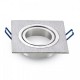 VT-782 Portafaretto da Incasso Orientabile QUADRATO Alluminio Satinato - SKU 3606